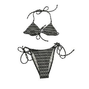 SU78 Audrey Bikini Top & Fleur Bikini Bottoms in Black White